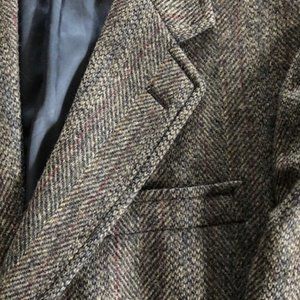 Husband Got Fat! Jos Bank Scottish Woolen Tweed Men's Blazer Est 34S or 35S